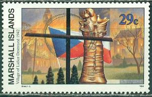 Маршаллы, Деревня Лидице уничтожена, 1992, 1 марка